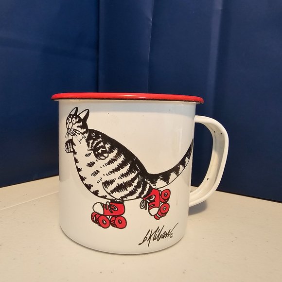 Vintage Kliban Rollerskating Cat Candle - Picture 1 of 3
